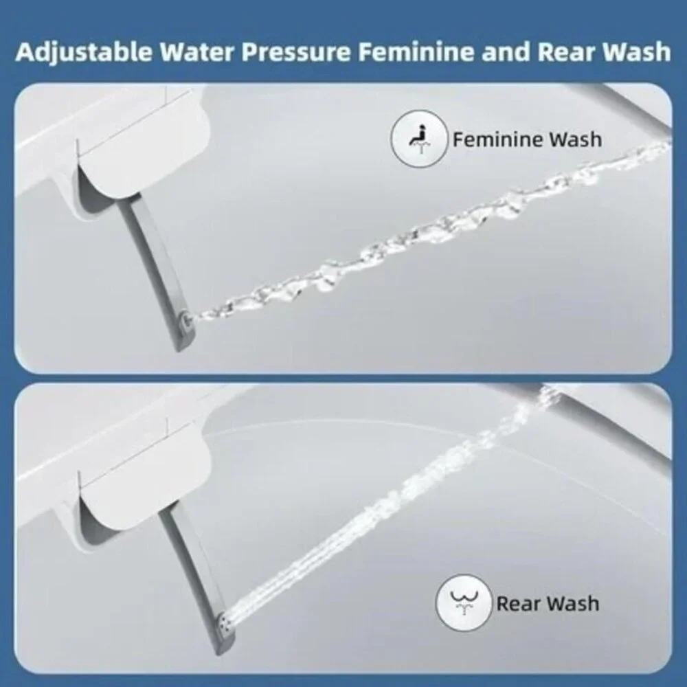 Bidet Toilet Seat, Soft Close Elongated Toilet Seat, Button control Feminine/Pos - Picture 2 of 4